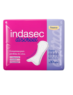 COMPRESA INDASEC DISCREET EXTRA P/10 UD