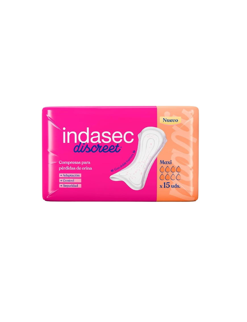 COMPRESA INDASEC DISCREET MAXI P/15 UD