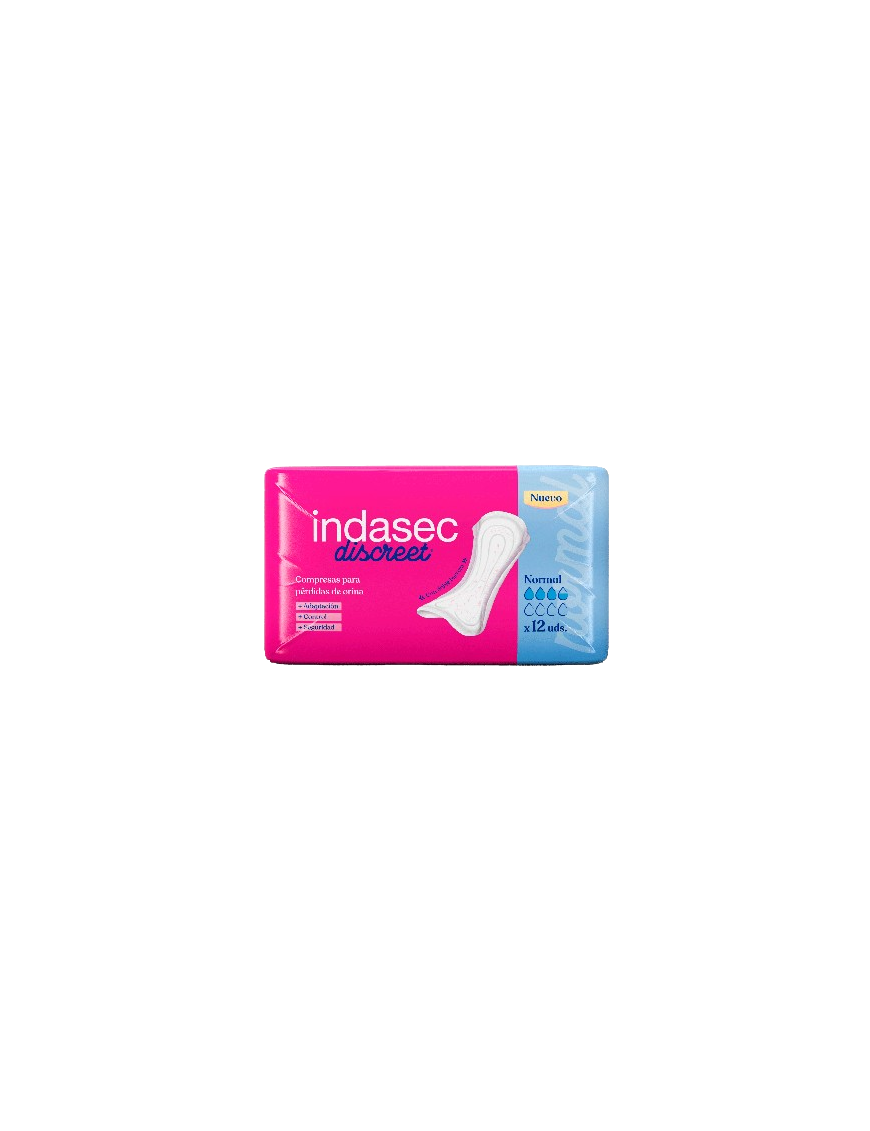 COMPRESA INDASEC DISCREET NORMAL P/12 UD