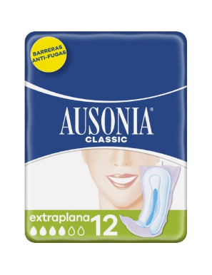 COMPRESA AUSONIA CLASICA EXTRAPLANA BOLSA 12 UD