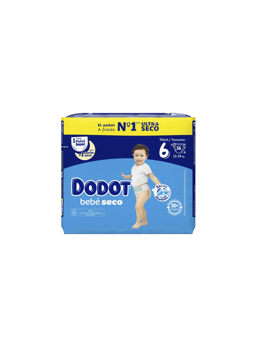 PAÑAL DODOT TALLA/6 +13 KG B/48 UD