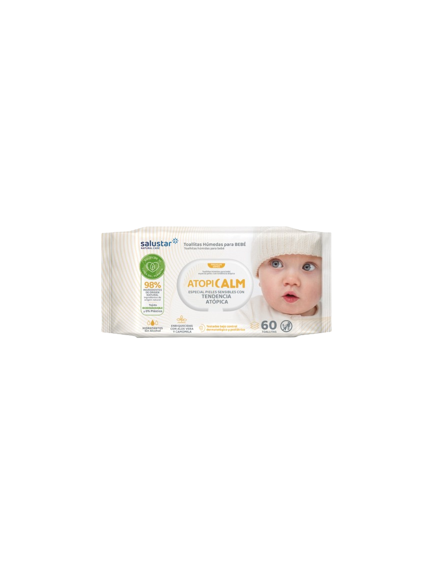 TOALLITAS BEBE SALUSTAR PIEL ATOPICA P/60 UD