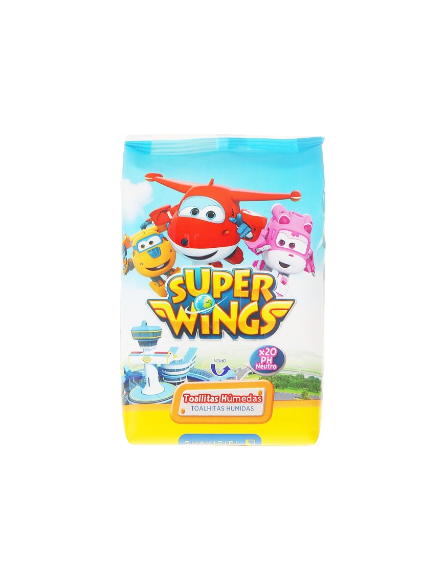 TOALLITAS INFANTIL SUAVIPIEL SUPER WINGS B/20 UD