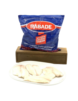 TILAPIA FILETE RABADE  S/PIEL CONG. B/750GR