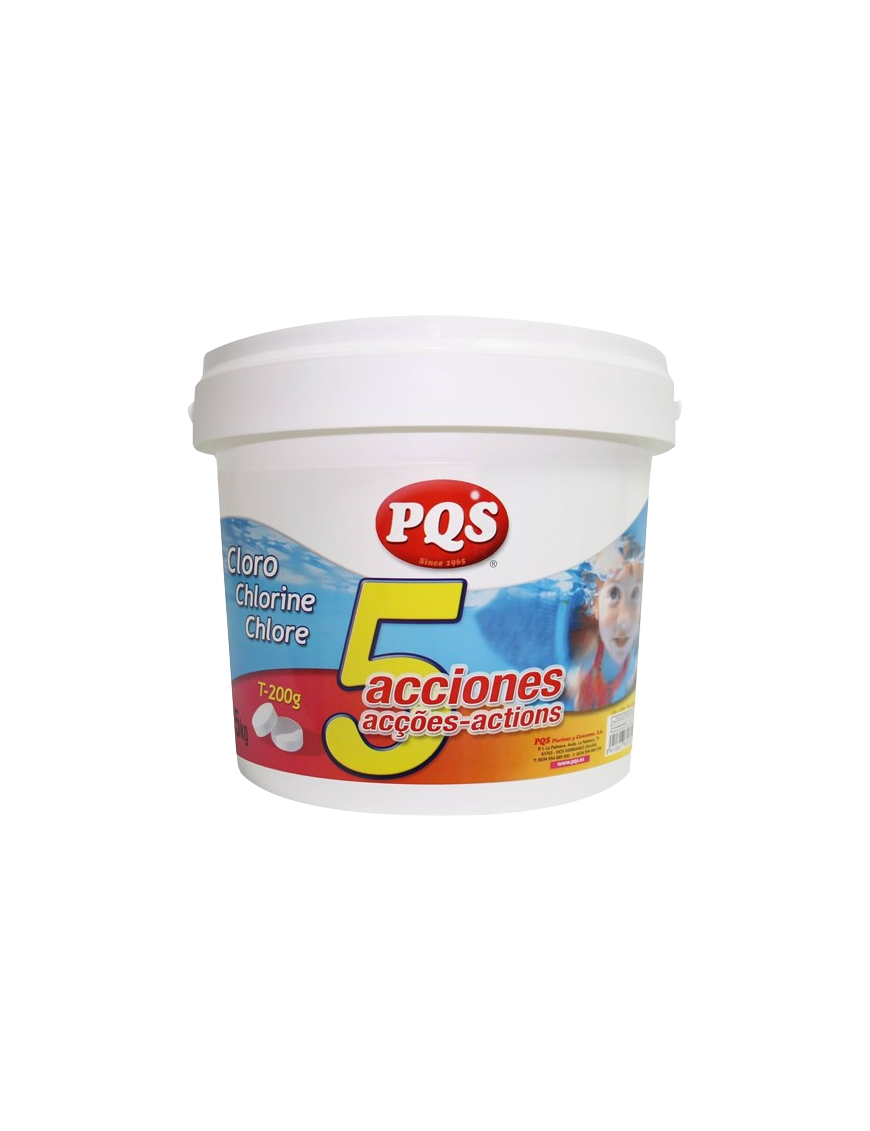 PISCINA CLORO 5-ACCIONES MOSAICO/PQS CUBO 5 KG