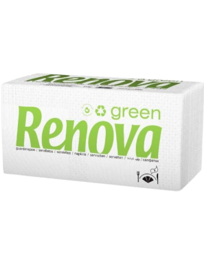 SERVILLETA 30X29 RENOVA GREEN P/200UD