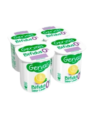 GERVAIS BIFIDUS 0% SABOR LIMON P/4 UDS