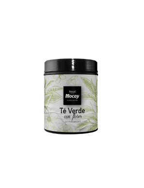 TE MOCAY VERDE CON FLORES LATA PIRAMIDE 20.UD