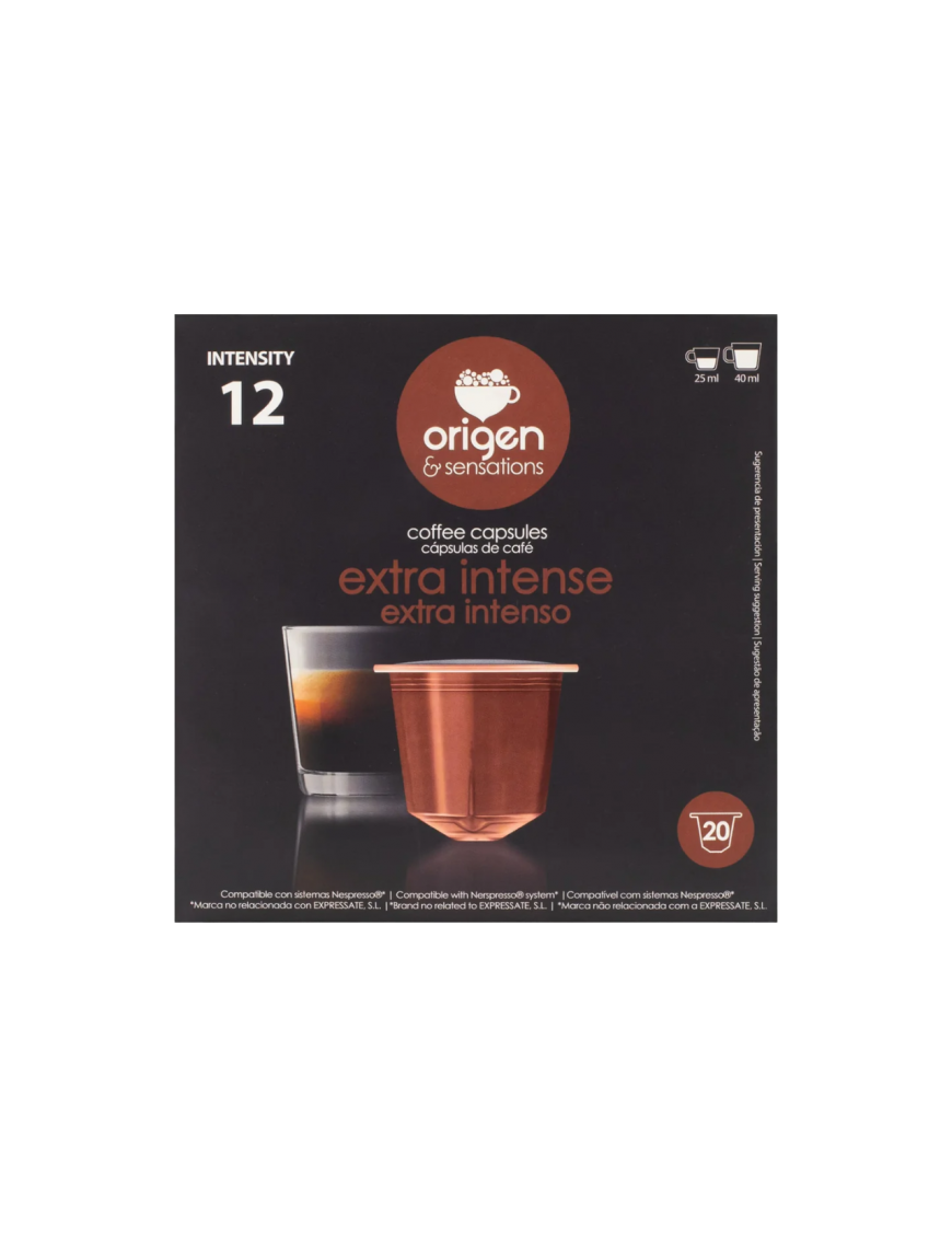 CAFE ORIGEN EXTRA INTENSO COMPAT NESPRESSO P/20 UD