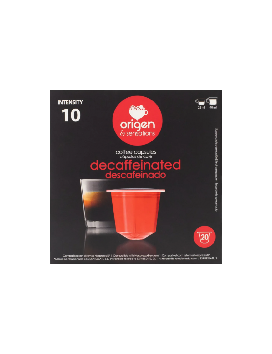 DESCAFEINADO ORIGEN COMPAT NESPRESSO P/20 UD