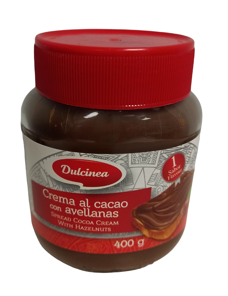 CREMA CACAO DULCINEA C/AVELLANAS T/400 GR