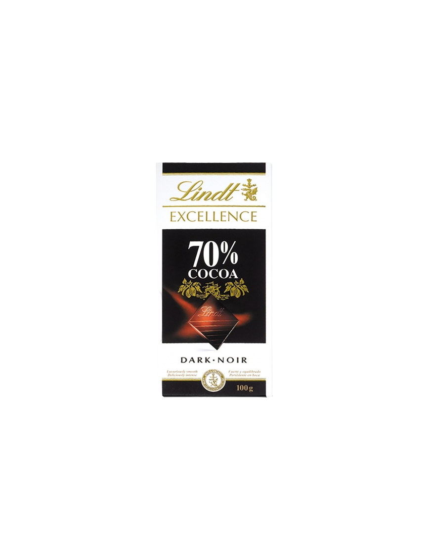 CHOCOLATE LINDT 70% NOIR EST/100 GR