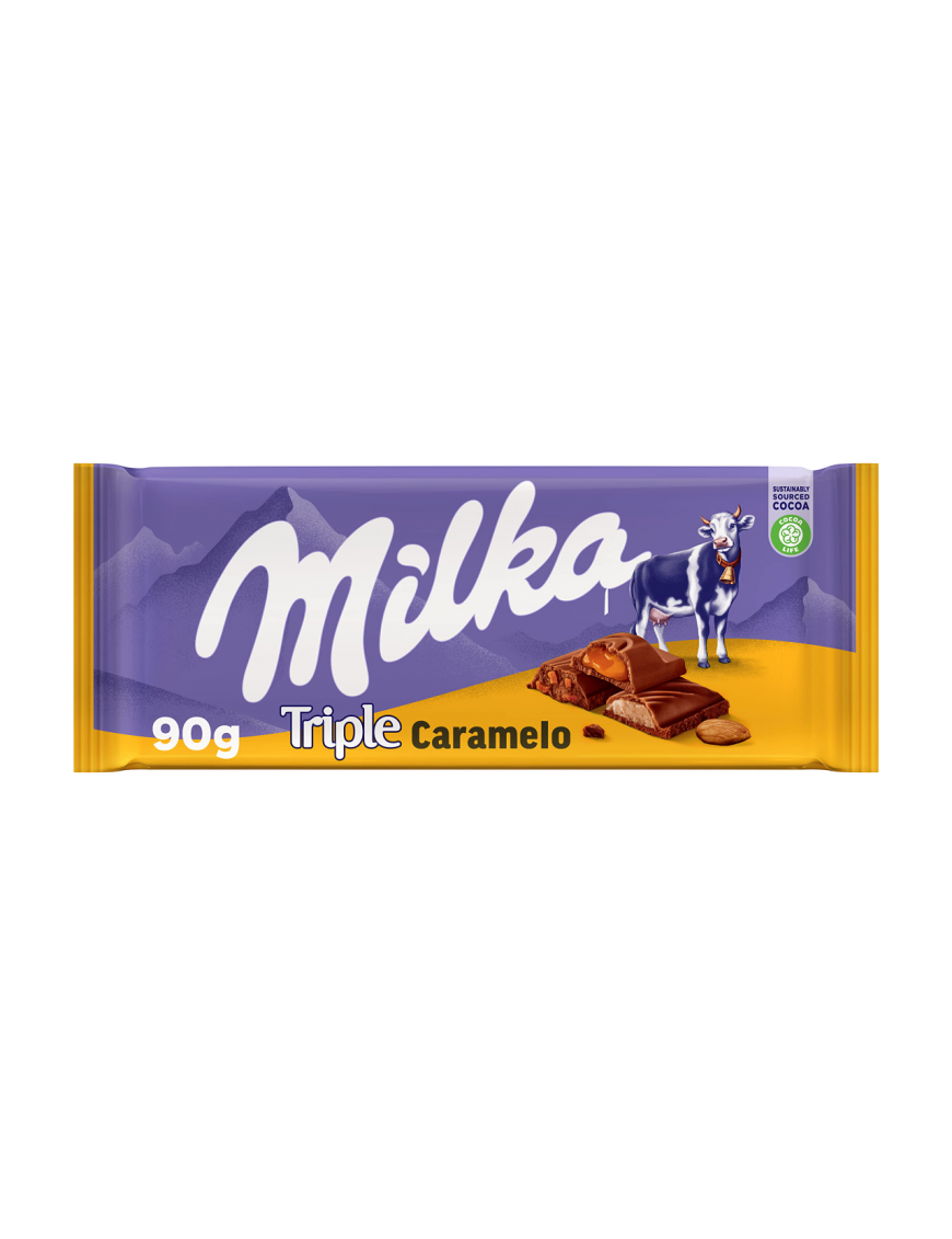 CHOCOLATE MILKA TRIPLE CARAMELO T/90 GR