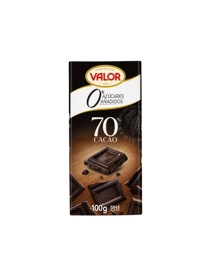 CHOCOLATE VALOR NEGRO 70% S/AZUCAR T/100GR