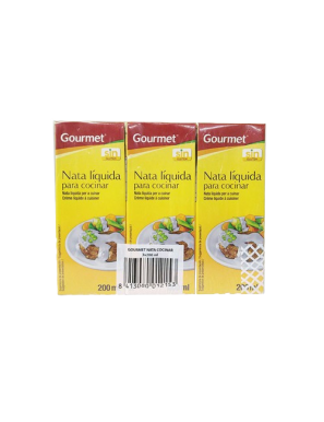 NATA COCINA 18% GOURMET 200 ML PACK-3 UD