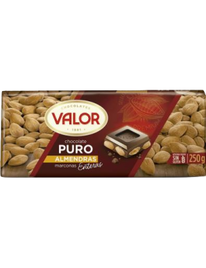 CHOCOLATE VALOR PURO ALMENDRA T/250 GR