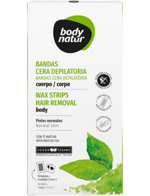 DEPILADOR BODYNATUR BANDAS CORPORALES MEN B/16 UD