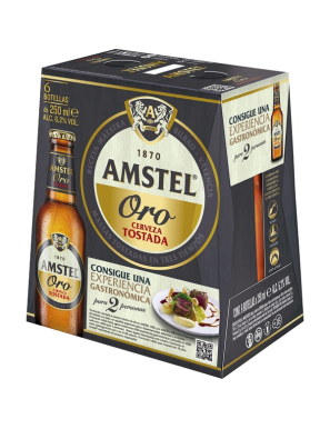 CERVEZA AMSTEL ORO-TOSTADA BOT/25.CL.P/6.UD