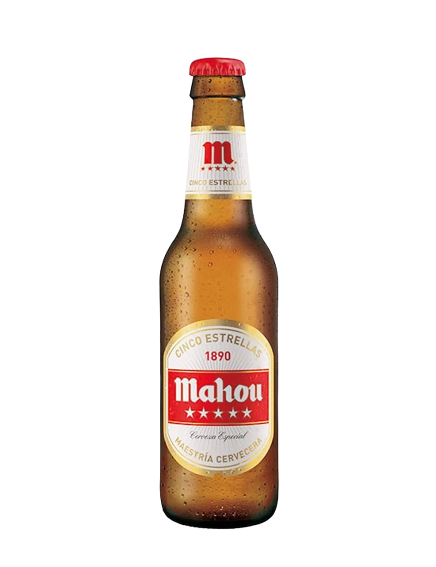 CERVEZA MAHOU 5***** BOTELLA 33 CL.UD. (OJO)