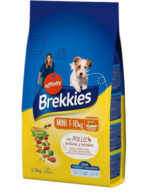 COMIDA PERROS BREKKIES MINI B/1.5 KG