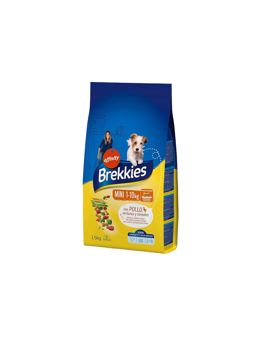 COMIDA PERROS BREKKIES MINI B/1.5 KG