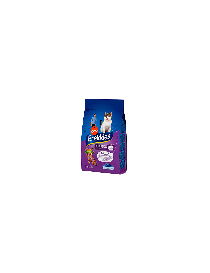 COMIDA GATOS BREKKIES ESTERILIZADOS B/3 KG