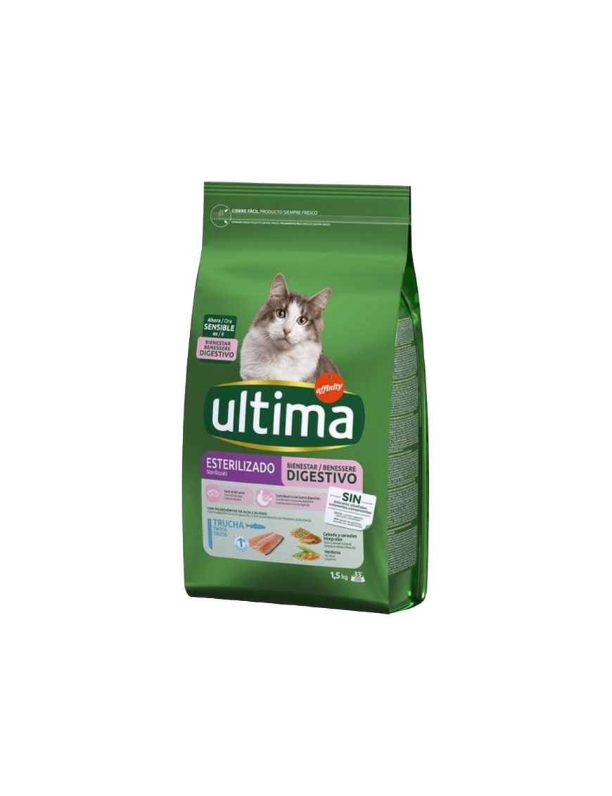 COMIDA GATOS ULTIMA ESTERILIZADO SENSIBLE B/1.5 KG