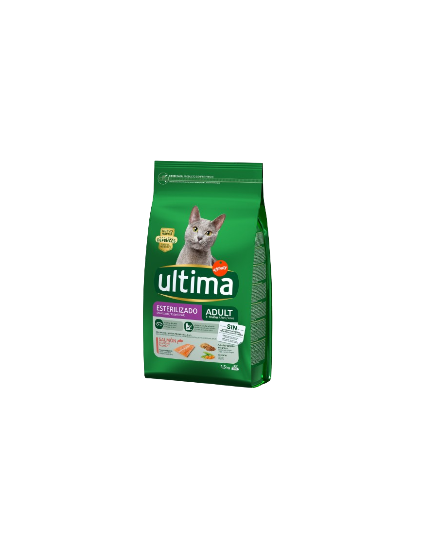 COMIDA GATOS ULTIMA ESTERILIZADOS SALMON B/1.5 KG