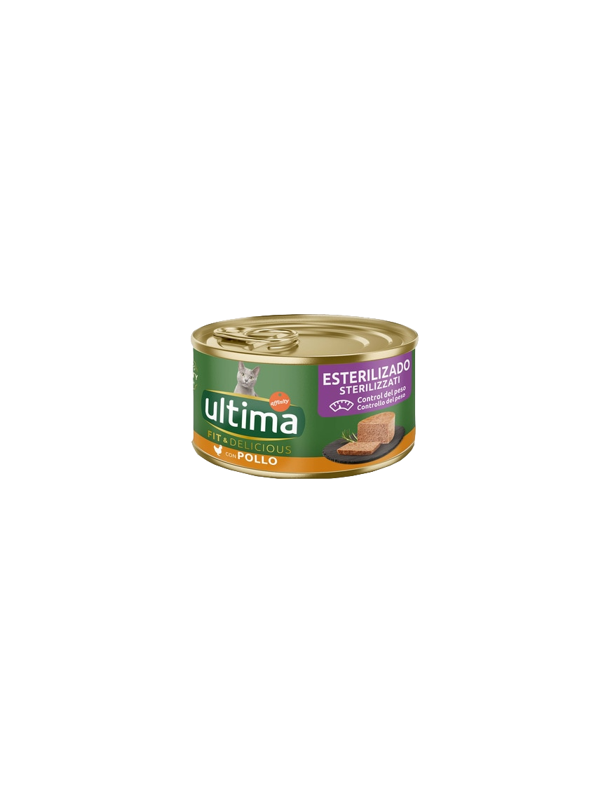 COMIDA GATOS PATE ULTIMA FIT DELI POLLO T/85G