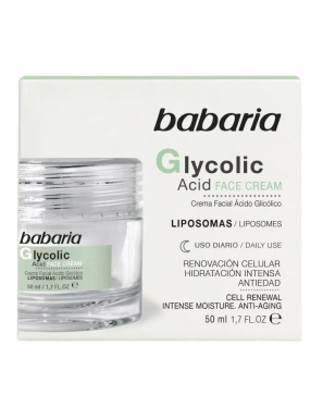 CREMA FACIAL BABARIA ACIDO GLYCOLIC TARRO 50 ML