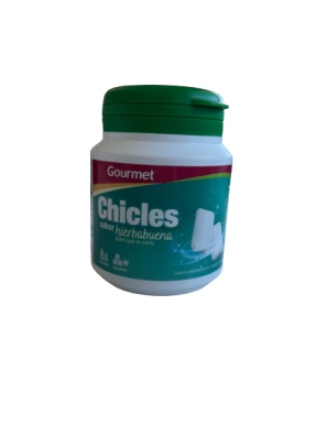 CHICLE GOURMET HIERBABUENA S/AZ 70UD 100GR