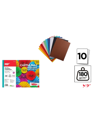 PP CARTULINA COLORES MP SURTIDAS BLOC 10 UD