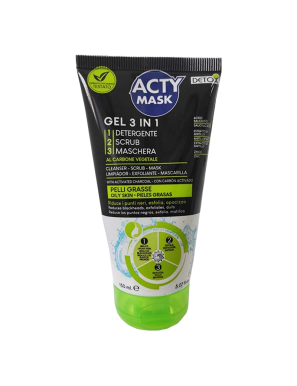 GEL FACIAL ACTY MASK LIMPIADOR 3 EN 1 B/150 ML