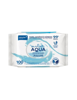 PAPEL HIGIENICO HUMEDO WC AQUA NATUR P/100 UD