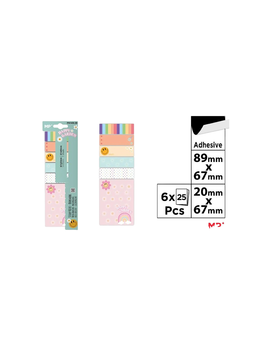 PP NOTAS MP DECORADAS SURTIDAS 2 TAMAÑOS P/50 UD