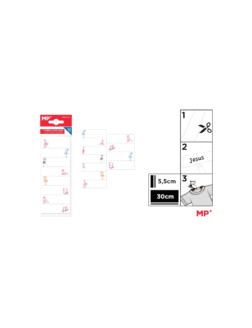 PP CINTA MP TERMICA NOMBRE 30 CM UNIDAD