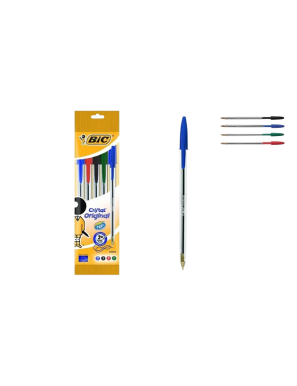 PP BOLIGRAFO BIC COLORES SURTIDOS 1 MM PACK-5 UD