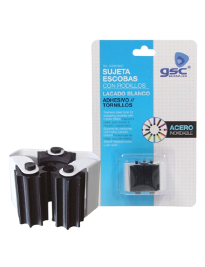 SUJETA ESCOBAS C/RODILLOS  BLANCO "GSC" R/3803800