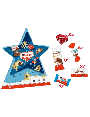 KINDER CALENDARIO ADVIENTO ESTRELLA 149 GR