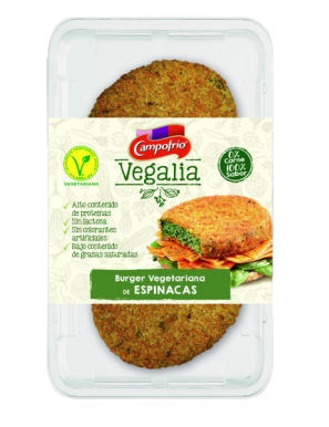 VEGALIA CAMP BURGUER HUERTA P/2U 160GR