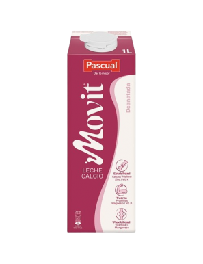 LECHE PASCUAL MOVIT CALCIO DESNATADA BRICK 1 L