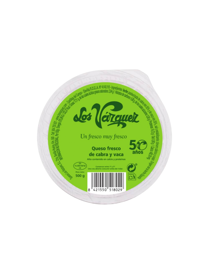 QUESO FRESCO LOS VAZQUEZ MEZCLA T/500 GR