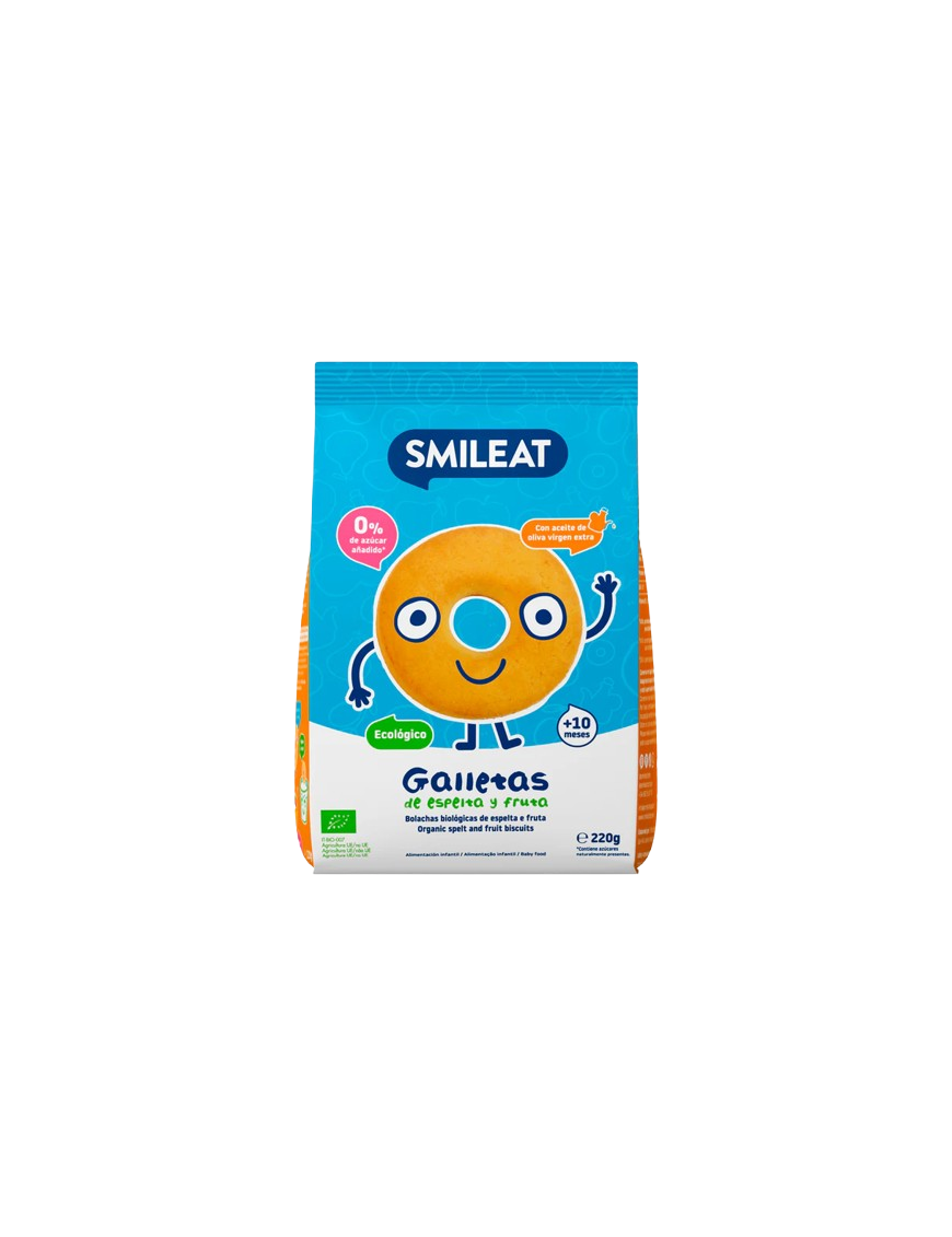 SMILEAT GALLETAS DE ESPELTA Y FRUTA B/220GR