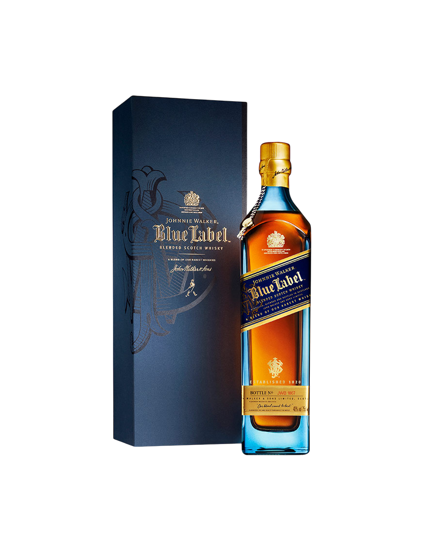 WHISKY J.WALKER BLUE LABEL E/AZUL B/ 75 CL