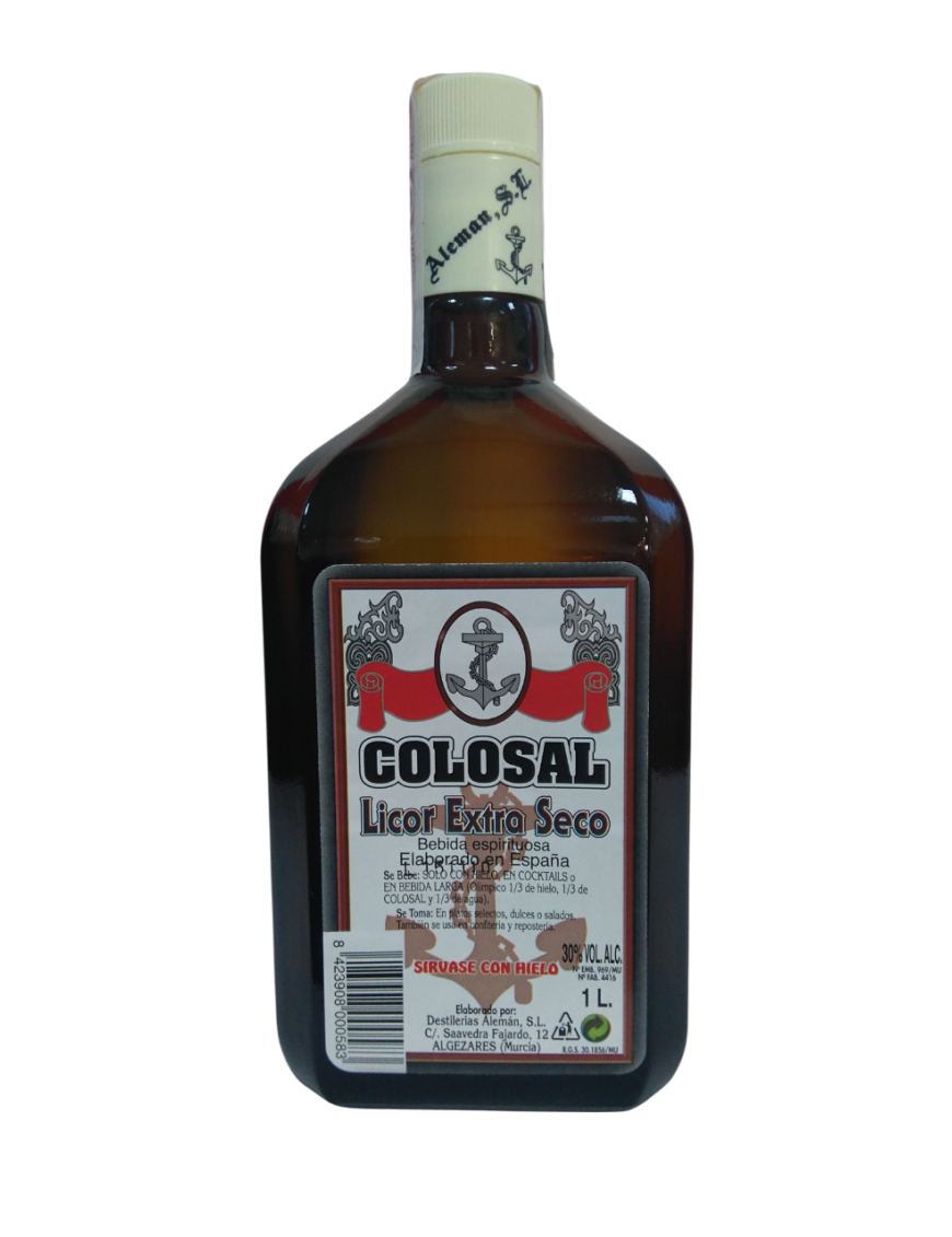 LICOR EXTRA SECO COLOSAL 30º  BOTELLA 1 L.