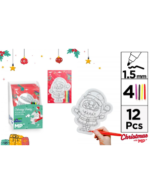 PP PUZZLE NAVIDEÑO MP PARA COLOREAR+ROTULADORES UD