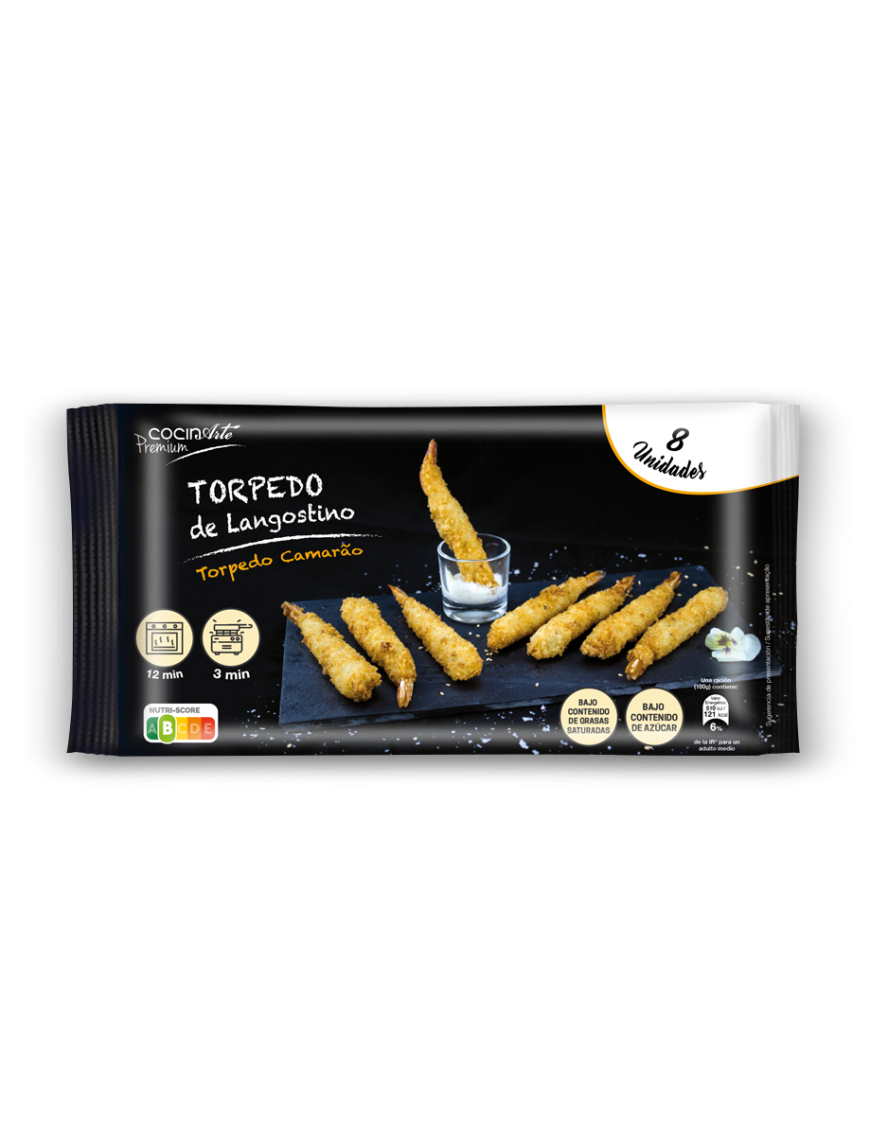 COCINARTE TORPEDO LANGOSTINO ESTUCHE 10 UD