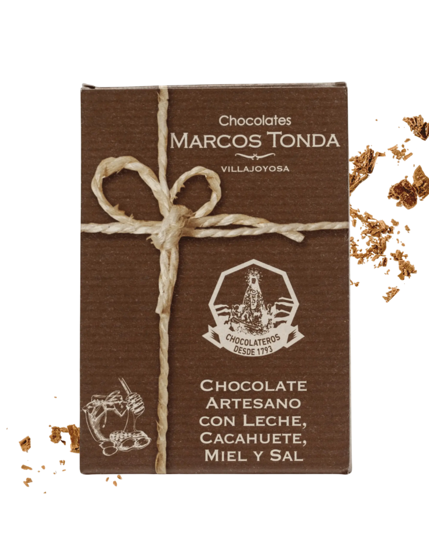 CHOCOLATE MARCOS TONDA ARTE. CACAHUETE/MIEL T/100G