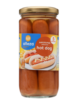 SALCHICHA COCIDA HOT DOG T/C 250 GR