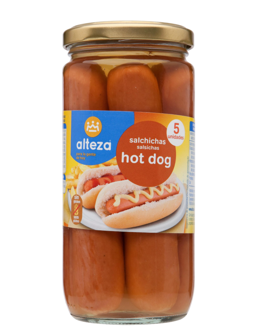 SALCHICHA COCIDA HOT DOG T/C 250 GR